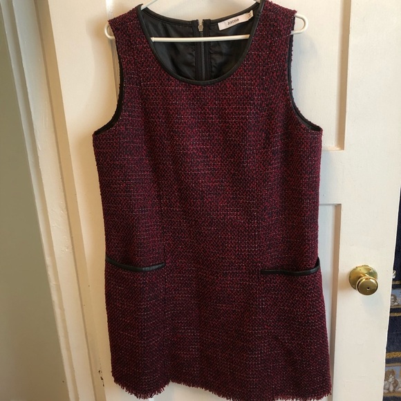 Just Fab Xxl burgundy and Black Sleeveless Sheath dress with pockets-new - Picture 3 of 12